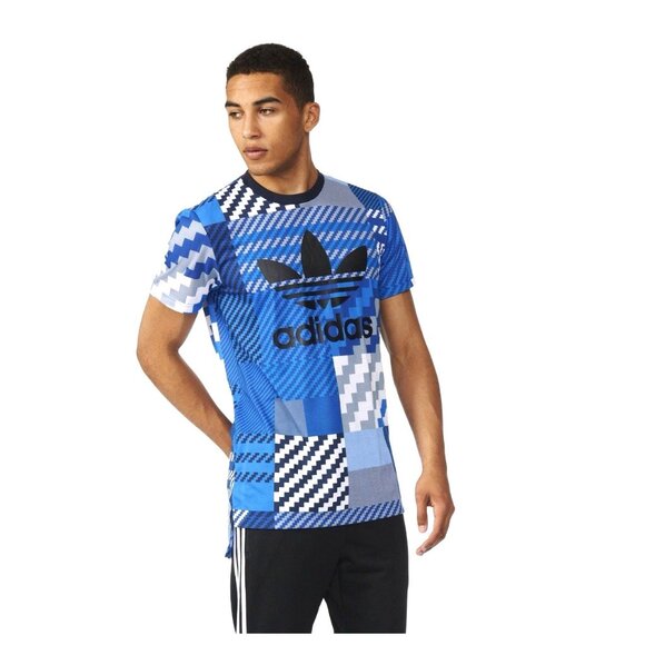 NEW! Adidas Originals Big Trefoil Logo Tee Shirt Royal Blue SZ M - Picture 2 of 13